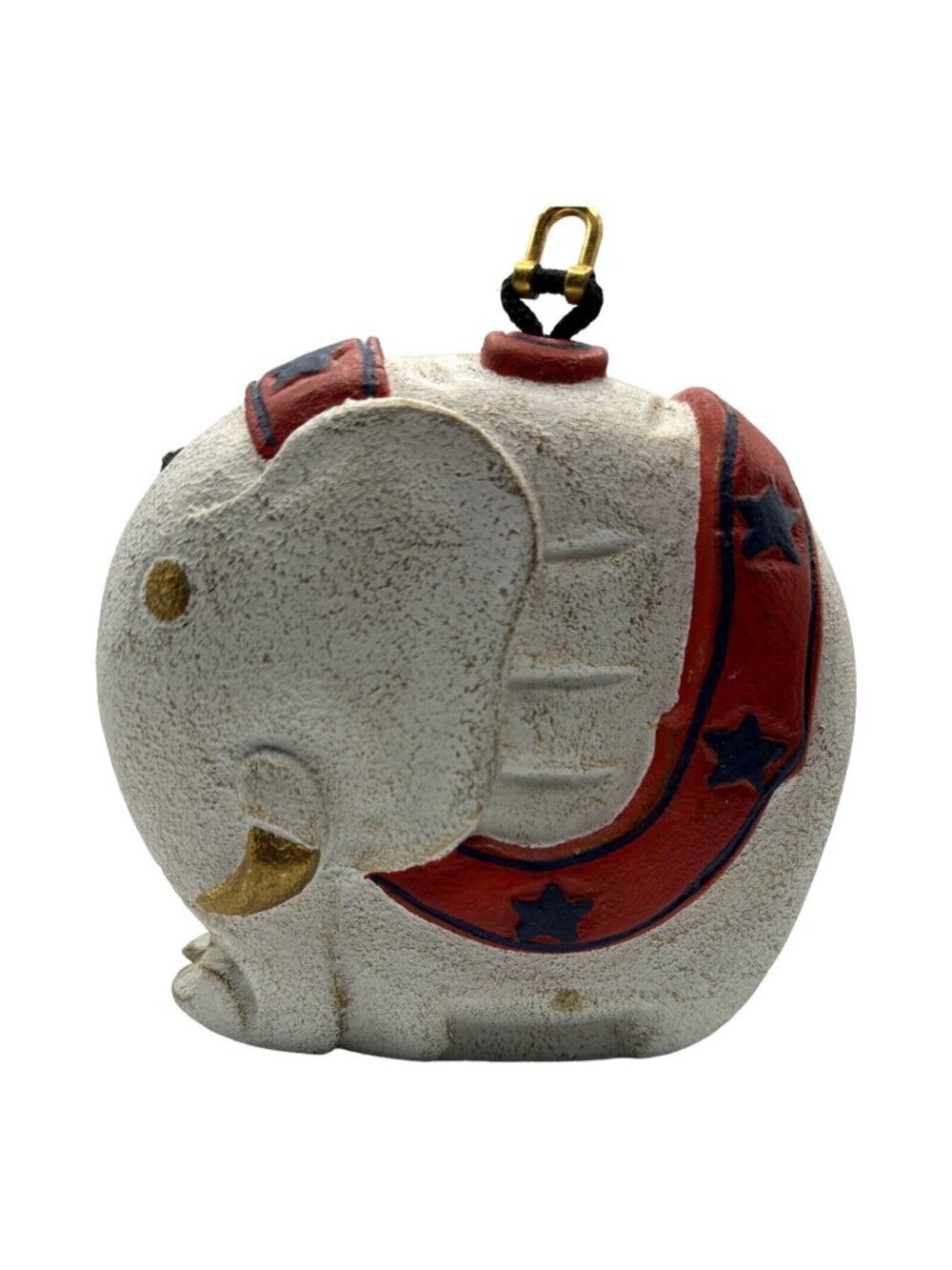 Timmy Woods Elephant Patriotic Purse Handbag Red White Blue Gold Accents Speckle